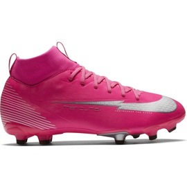 Nike Mercurial Superfly 7 Academy Km FG / MG Junior DB5609 611 jalkapallokengät vaaleanpunainen vaaleanpunainen