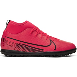 Nike Mercurial Superfly 7 Club Tf Junior AT8156 606 jalkapallokengät punainen punainen