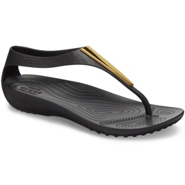 Crocs naisten sandaalit Serena Metallic Bar Fp W musta ja kulta 206420751 kultainen