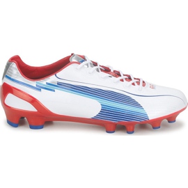 Jalkapallokengät Puma Evo Speed ​​1 Fg valkoinen-punainen-sininen 102527 01