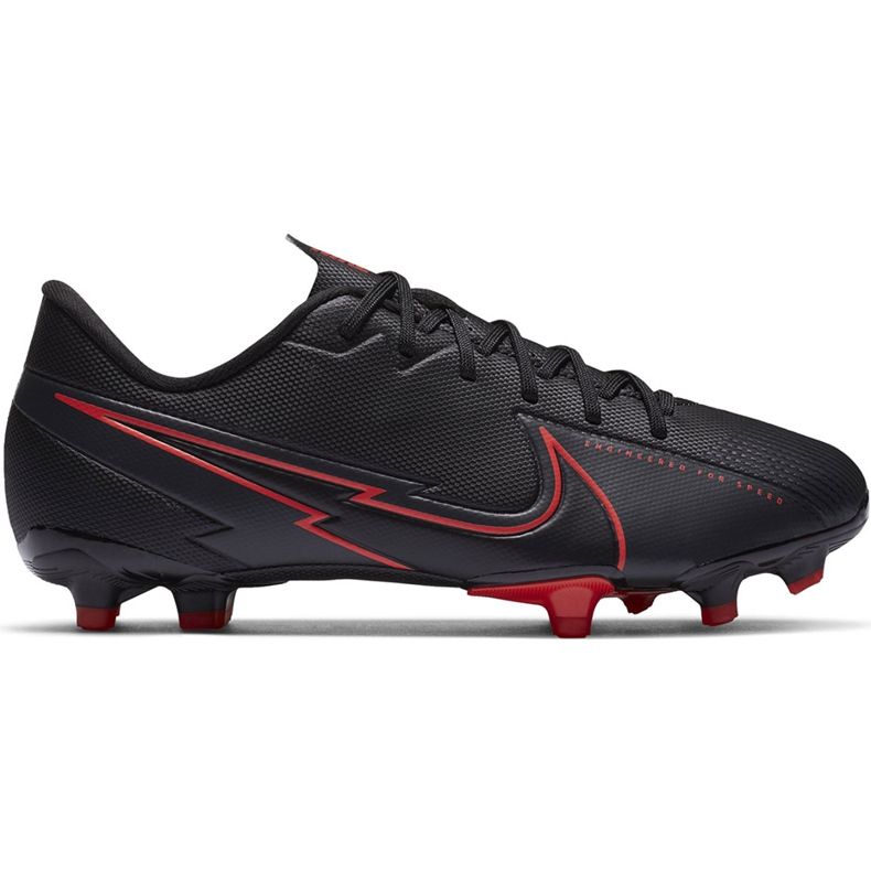 Nike Mercurial Vapor 13 Academy FG / MG Junior AT8123 060 jalkapallokengät musta musta