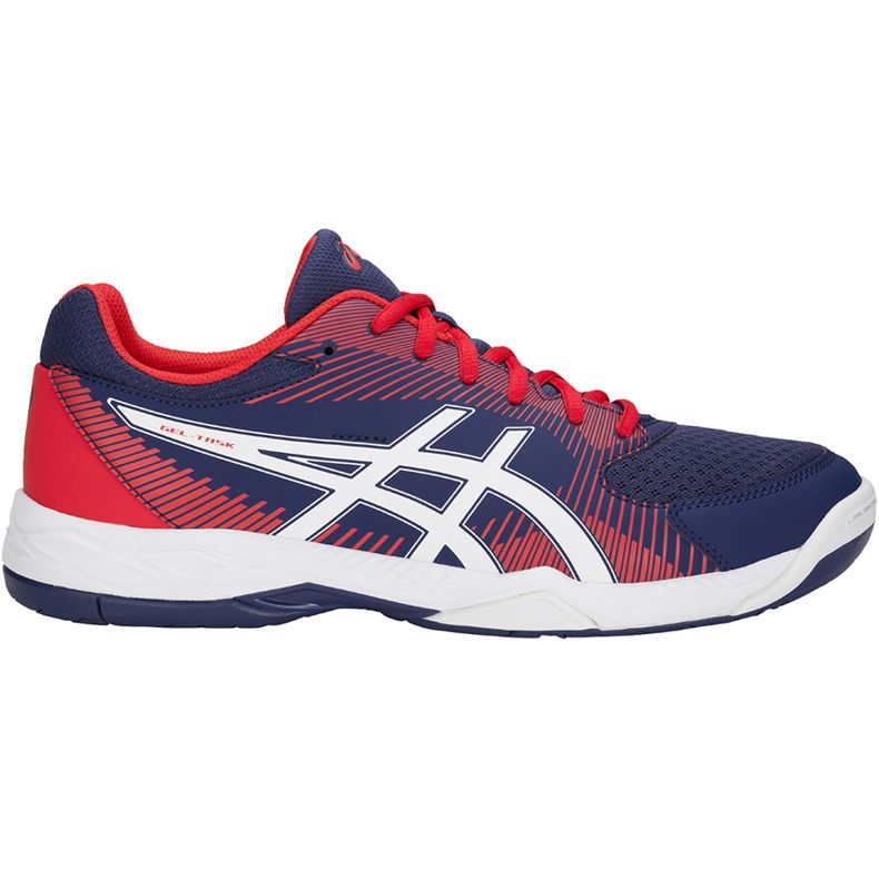 Asics Gel-Task sininen-punainen B704Y 400 miesten lentopallokengät laivastonsininen monivärinen laivastonsininen