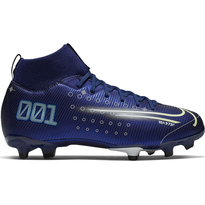 Nike Mercurial Superfly 7 Academy Mds FG / MG Junior BQ5409 401 jalkapallokengät laivastonsininen laivastonsininen