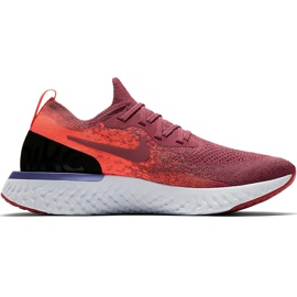Nike Epic React Flyknit naisten juoksukengät viininpunainen-oranssi-musta AQ0070 601 violetti monivärinen