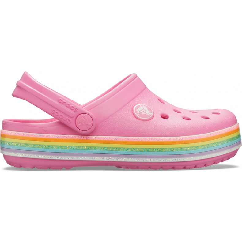 Crocs lapsille Crocband Rainbow Glitter Clg K pinkki 206151669 vaaleanpunainen