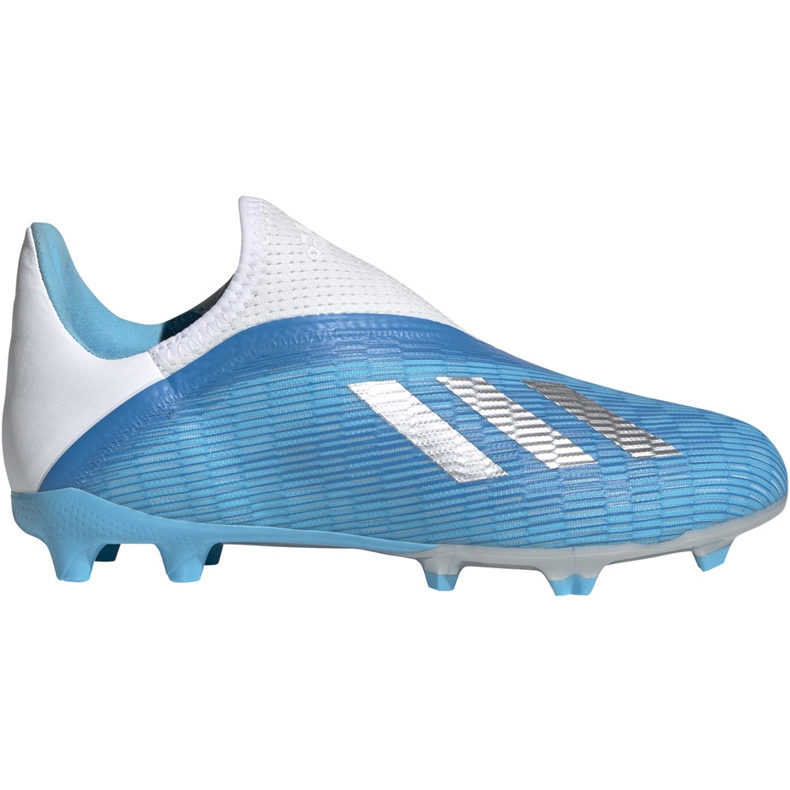 Adidas X 19.3 Ll Fg Junior sininen EF9114 jalkapallokengät sininen, valkoinen, hopea