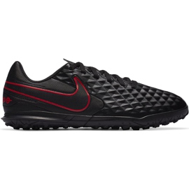 Nike Tiempo Legend 8 Club Tf Junior AT5883 060 jalkapallokenkä musta punainen musta