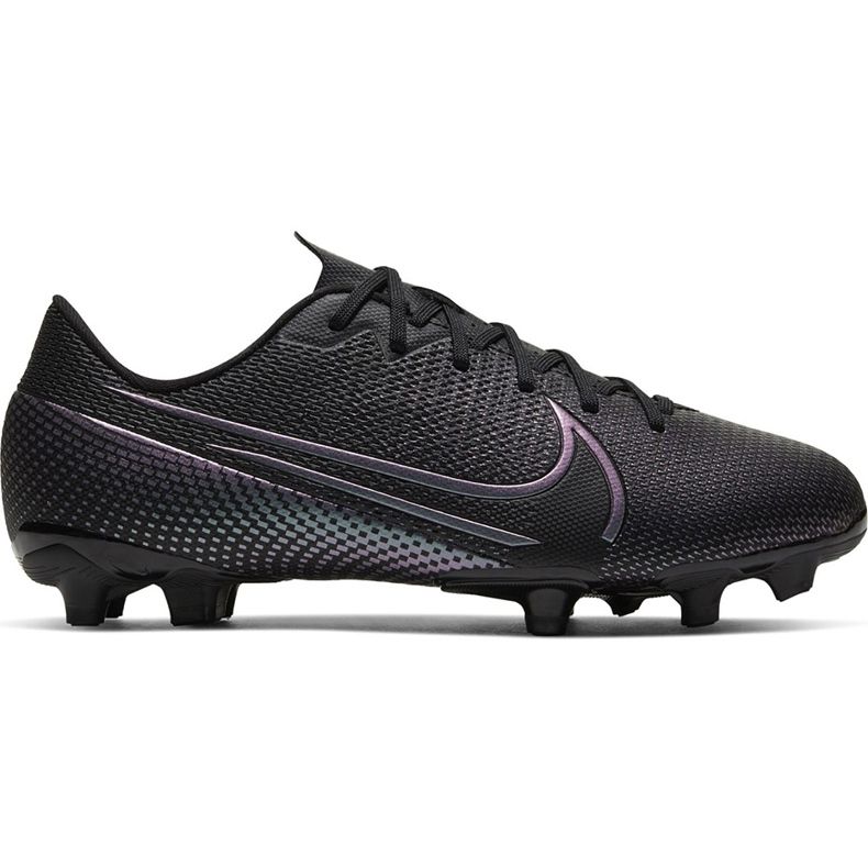 Nike Mercurial Vapor 13 Academy FG / MG Junior AT8123 010 jalkapallokengät musta / harmaa / hopea musta