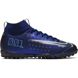Nike Mercurial Superfly 7 Academy Mds Tf Junior BQ5407 401 jalkapallokengät tummansininen tummansininen
