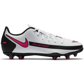 Nike Jr Phantom Gt Club FG / MG CK8479 160 jalkapallokengät valkoinen monivärinen
