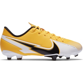 Nike Mercurial Vapor 13 Academy FG / MG Junior AT8123 801 jalkapallokengät oranssi keltainen