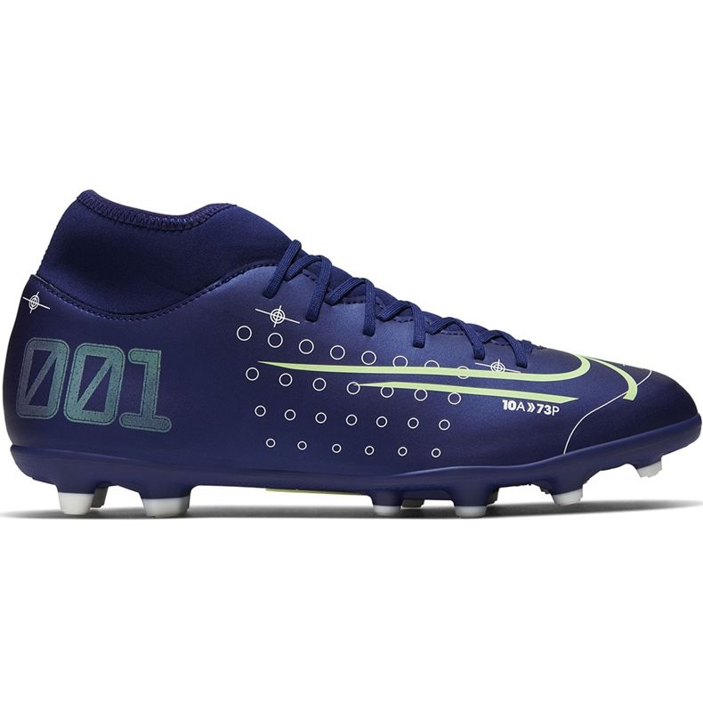 Nike Mercurial Superfly 7 Club Mds FG / MG Junior BQ5418 401 jalkapallokengät laivastonsininen sininen
