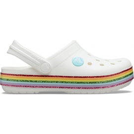 Crocs lapsille Crocband Rainbow Glitter Clg K valkoinen 206151 100