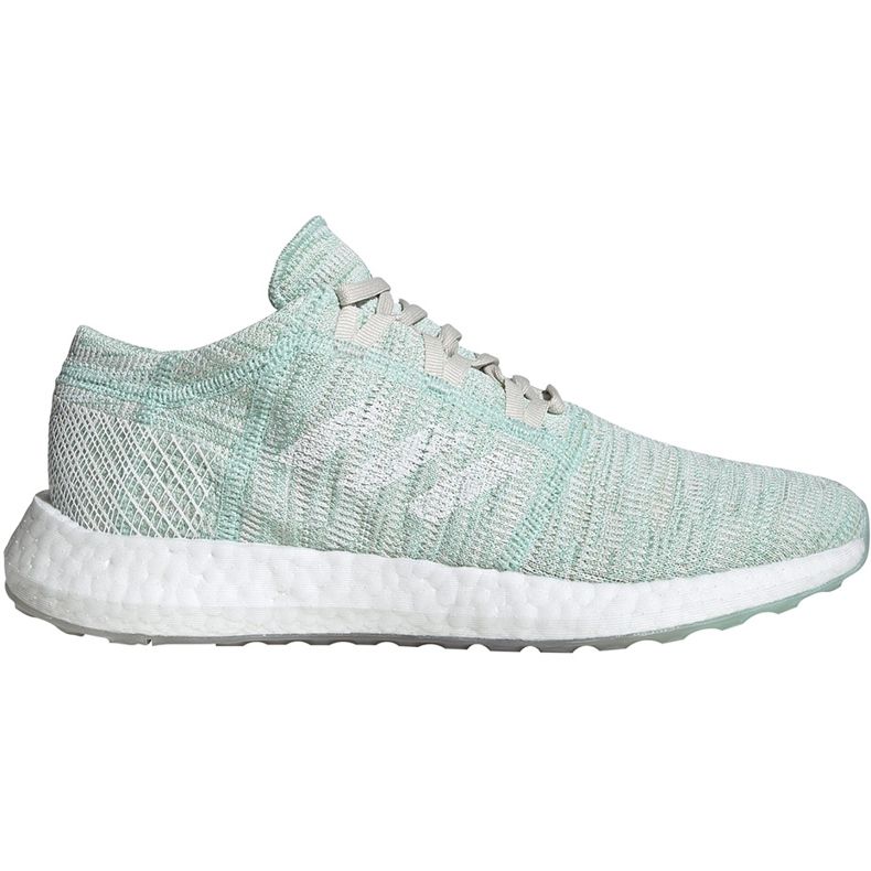 Adidas Pureboost Go W mintun kengät B75827 harmaa vihreä