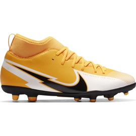 Nike Mercurial Superfly 7 Club FG / MG Junior AT8150 801 jalkapallokengät keltainen oranssi