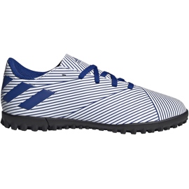 Adidas Nemeziz 19.4 Tf Junior valkoiset ja siniset jalkapallokengät FV3313 monivärinen sininen