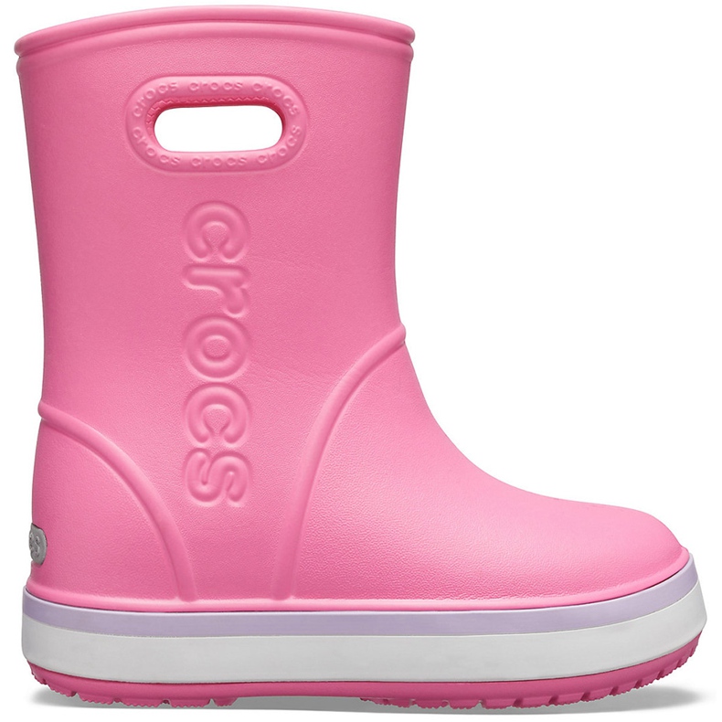 Crocs sadesaappaat lapsille Crocband Rain Boot Kids pinkki 205827 6QM vaaleanpunainen