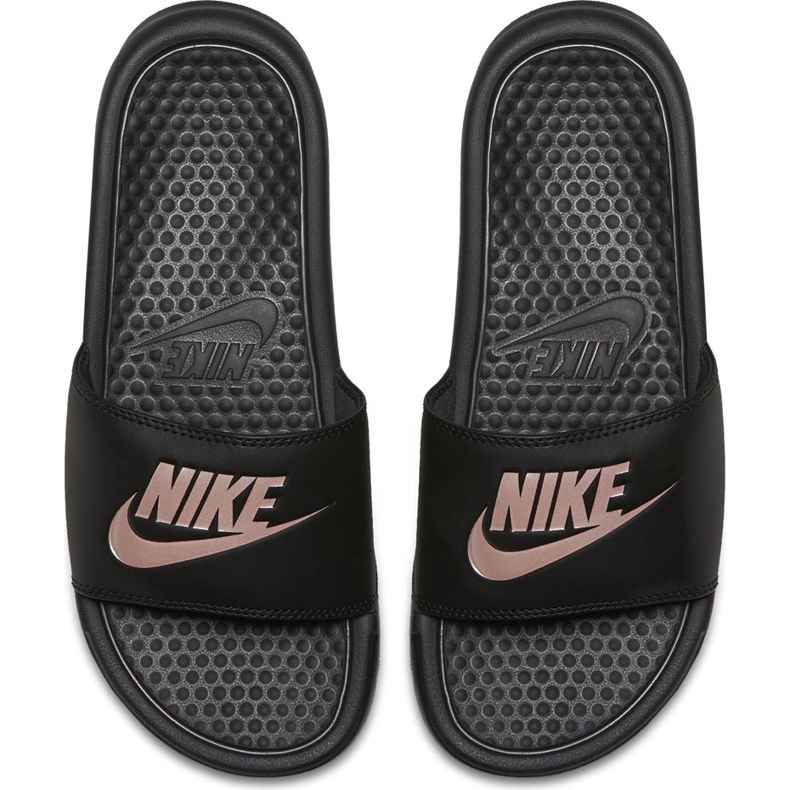 Nike Benassi Just Do It 343881007 Naisten Slide musta vaaleanpunainen