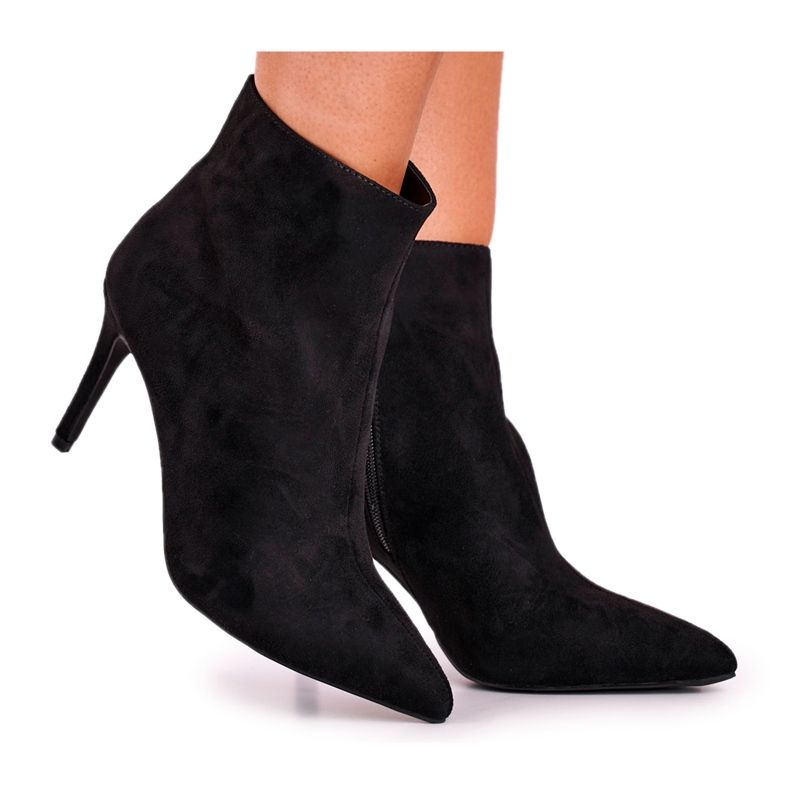 FB1 Naisten saappaat korkokengät mokka musta Beneco