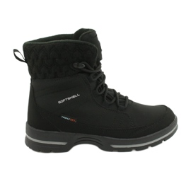 Mustat softshell-lumisaappaat, joissa on American Club SN02 / 20 -kalvo