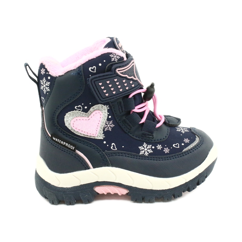 American Club softshell -saappaat, joissa HL48 / 20 navy -kalvo laivastonsininen vaaleanpunainen hopea