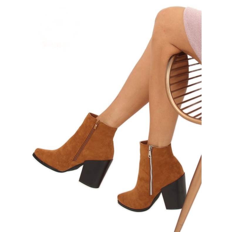 Camel TX-1873 Kamelin leveät kantapää saappaat ruskea