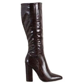 Seastar Snake Print saappaat musta