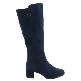 Suede tummansiniset saappaat Sergio leone KZ277 tummansininen