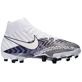 Nike Mercurial Superfly 7 Academy Mds FG / MG Junior BQ5409 110 jalkapallokengät valkoinen valkoinen
