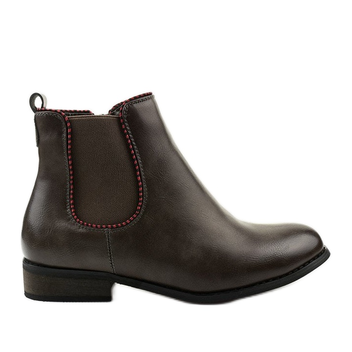 Harmaat litteät Jodhpur-saappaat, joissa on joustava nauha 20Y8031-1