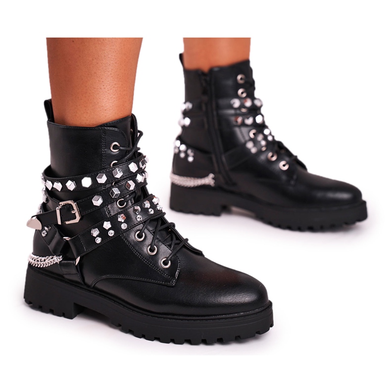 FB2 Naisten saappaat Lämpimät suihkuketjut Black Desire musta