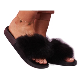 SEA Naisten tossut turkista Musta Belmondo