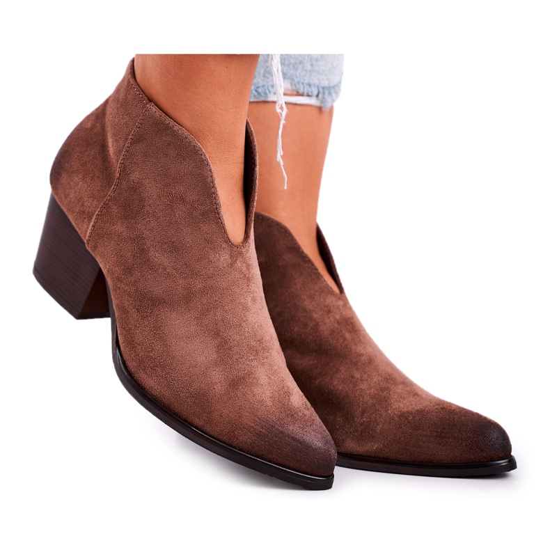 Vinceza Paras valinta naisten saappaat leikkauksella ruskea