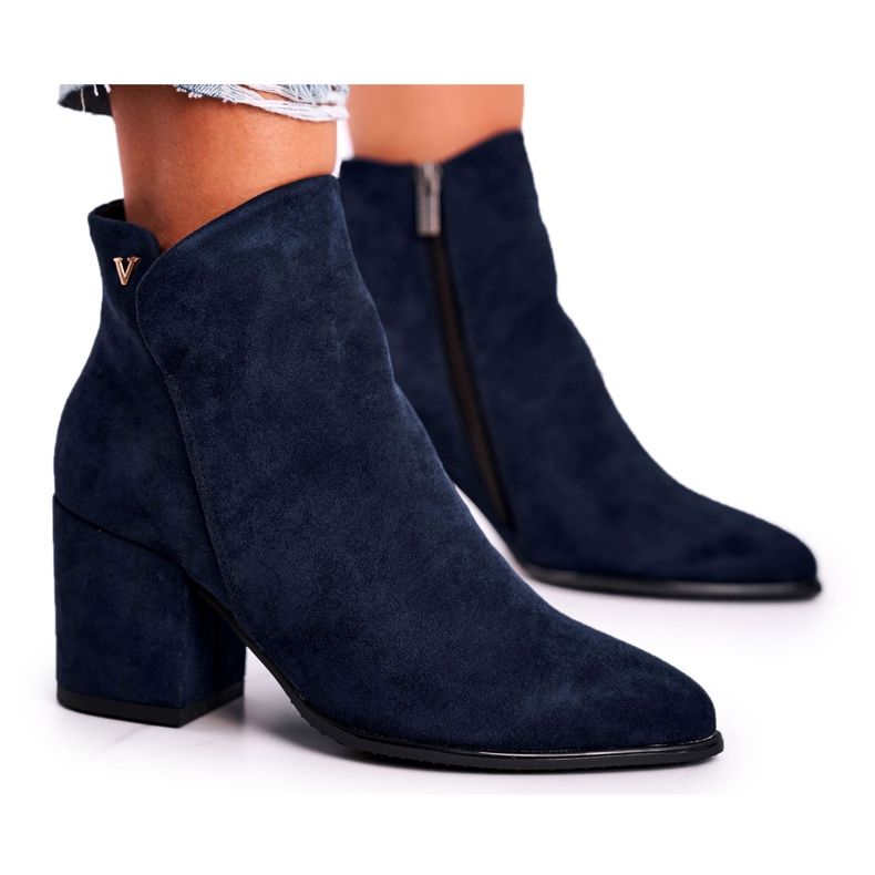 Vinceza Naisten saappaat Lämmin Eco Suede Navy Blue So Good laivastonsininen