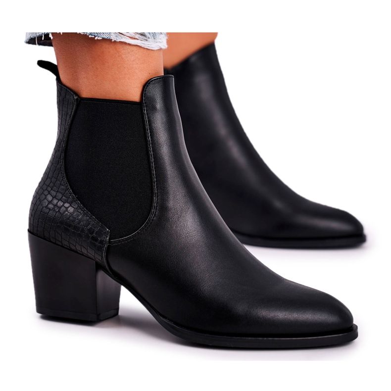 Naisten saappaat korkokenkiä Sergio Leone musta BT613