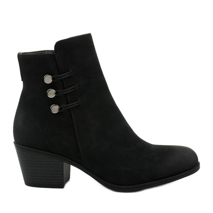 Mustat mokkanahkaiset nilkkurit Keenshaper -pylväässä