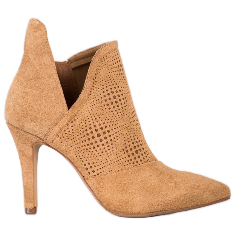 Bella Paris Tyylikkäät saappaat korkealla korolla ruskea