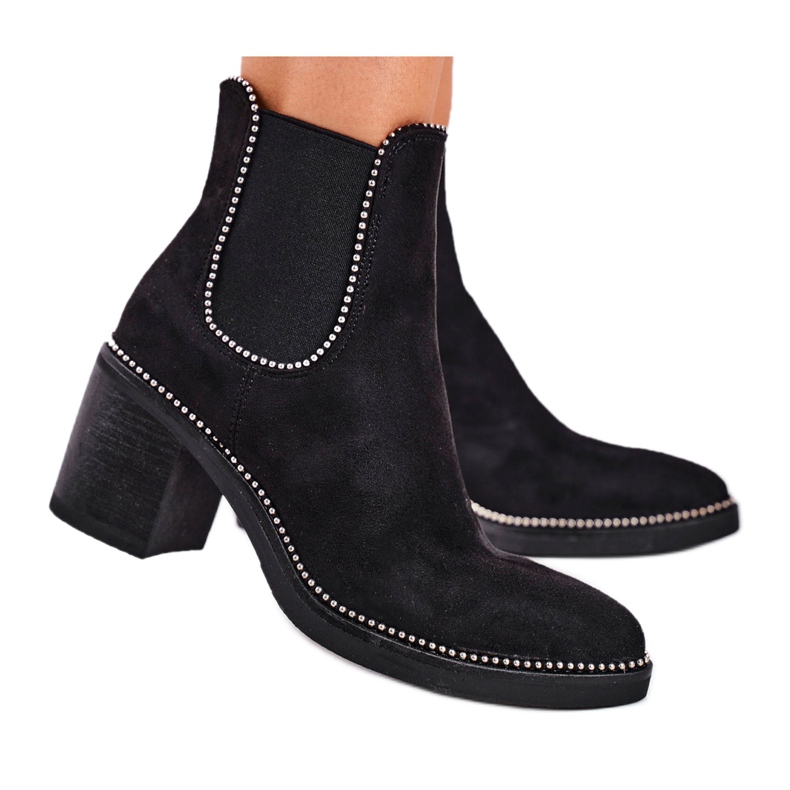 Naisten saappaat korkokenkä musta Let Me