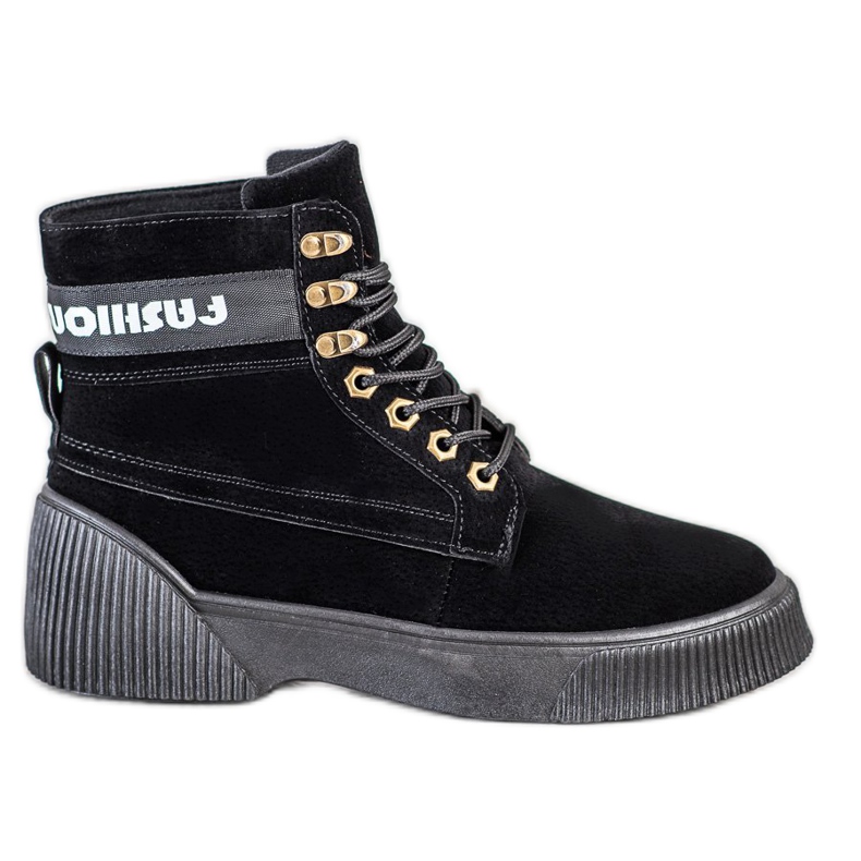 Weide Muodikkaat sidotut nilkkurit musta