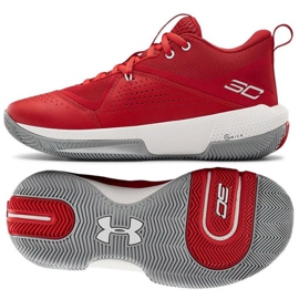 Under Armour Gs Sc 3Zero Iv Boys Jr 3023918-600 koripallokengät punainen appelsiinit ja punaiset