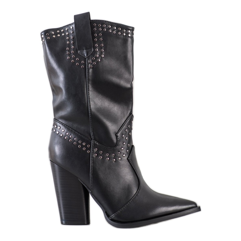 Seastar Cowboy -saappaat Spitzissä musta