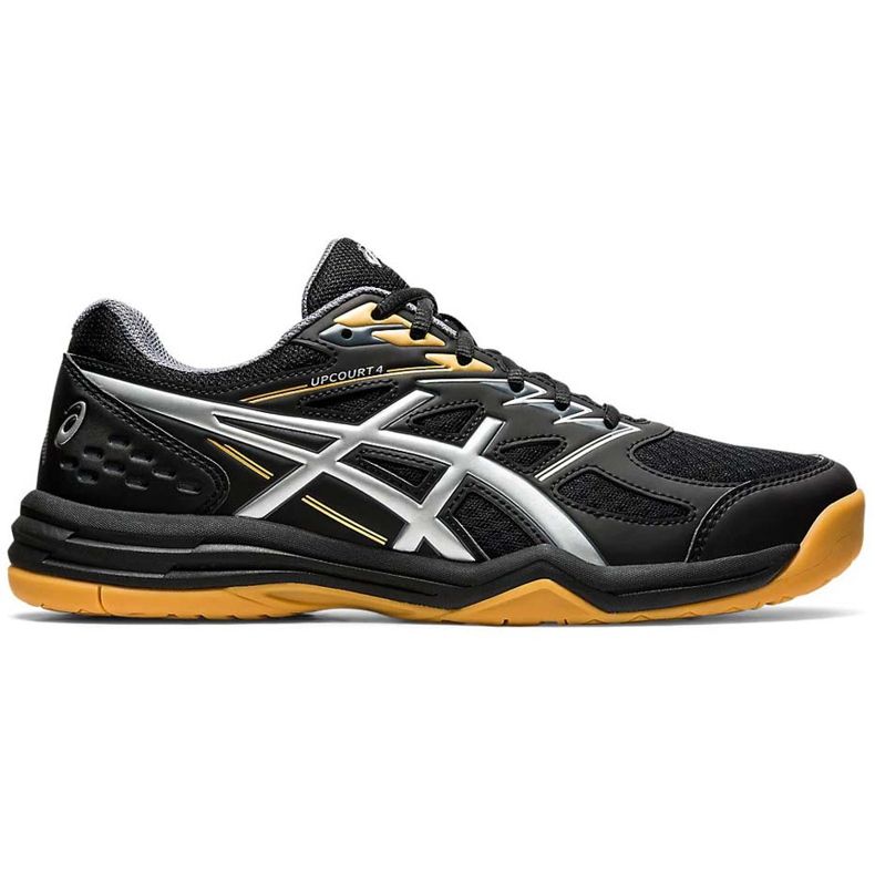 Asics Upcourt 4, mustat 1071A053 001 miesten lentopallokengät