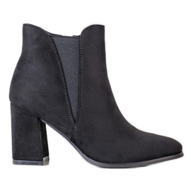 Lovery Mokkanahkakengät vetoketjulla musta