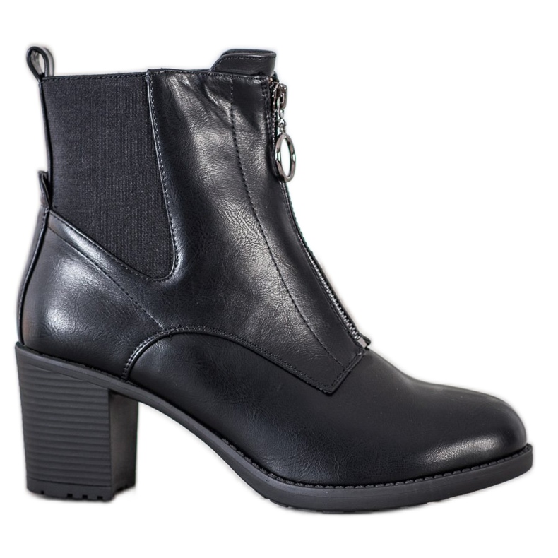 Gogo Lämpimät saappaat vetoketjulla musta