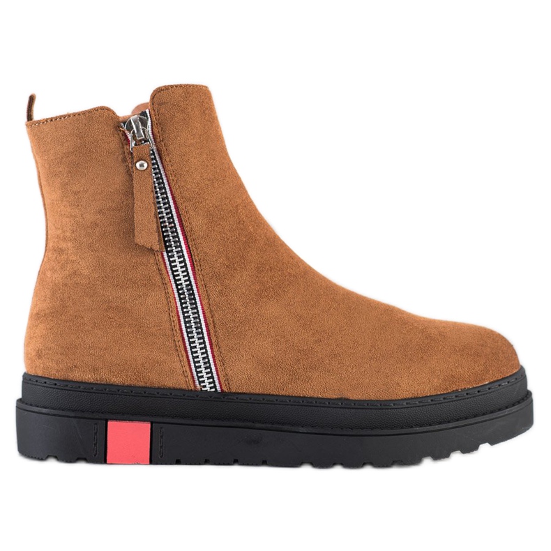 Seastar Saappaat mustalla alustalla ruskea