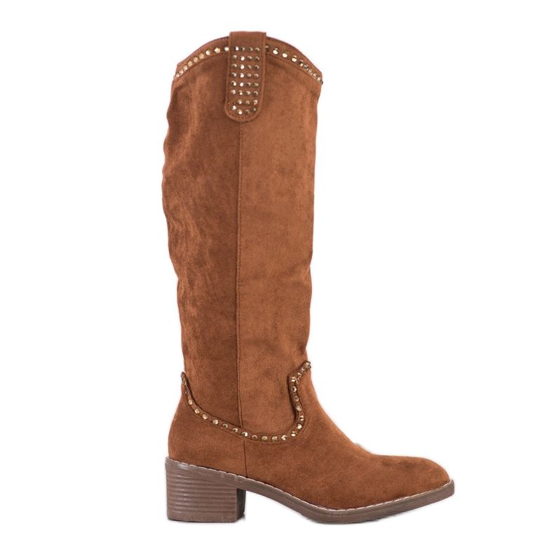 Small Swan Cowboy -saappaat koristeilla ruskea