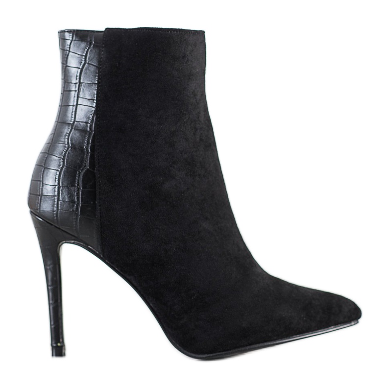 Small Swan Seksikäs Snake Print korkokengät musta