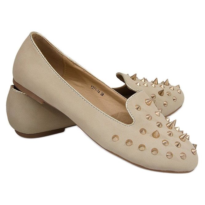 Ballerinat, joissa nastat Y271 Beige piikit