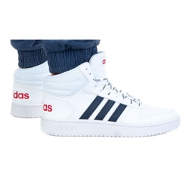 Adidas Hoop 2.0 Mid M FW4478 kengät valkoinen laivastonsininen