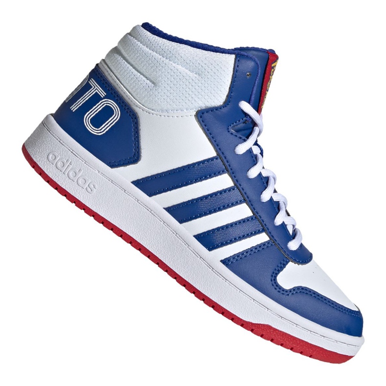 Adidas Hoops Mid 2.0 Jr FW3167 kengät valkoinen sininen